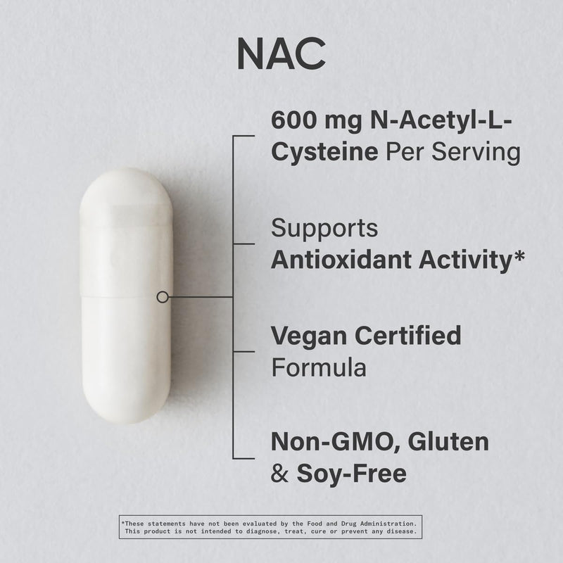 [Australia] - Sports Research N-Acetyl L-Cysteine (NAC) 600mg, 90 Veggie Capsules - Vegan, Non-GMO, Gluten Free. Lemon Aroma 90 Count (Pack of 1) 