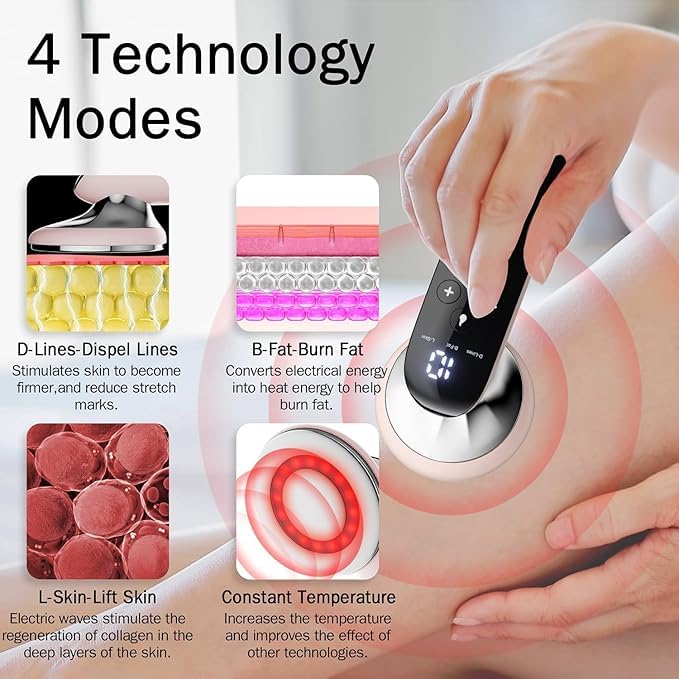 [Australia] - cotsoco Body Sculpting Machine, Cordless Cellulite Massager Tool for Belly, Waist, Neck, Leg, Butt, Arm-Gifts for Women Girls Mum, Pink 