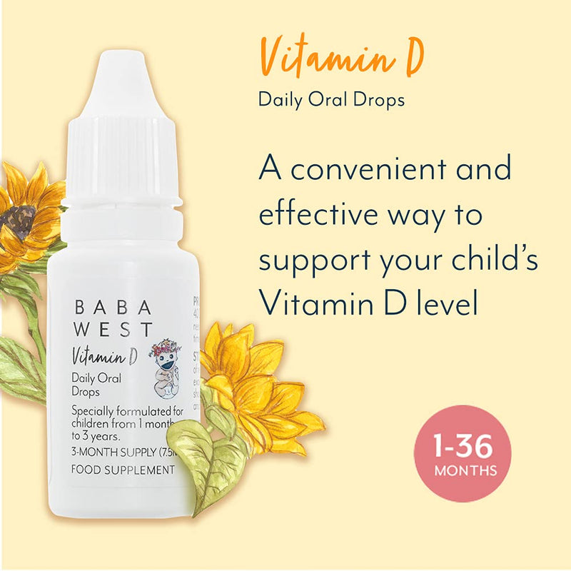 Infant Vitamin D Daily Drops | Oral Vitamin Supplement | 400iu (10Ug) of Vitamin D in Each Drop| 3 Months Supply | for 0-3 Years