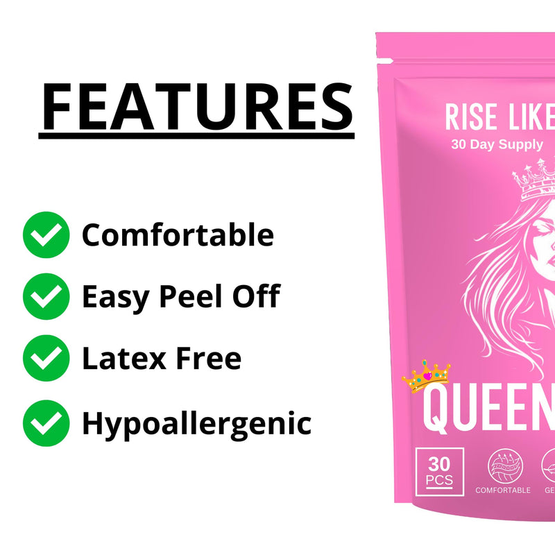 Queen Pink Tape (30 Count) Soft, Latex-Free, Athlethic, Sports, Grip Tape, Comfortable, Lifts Away Cleanly, Easy Removal Tape