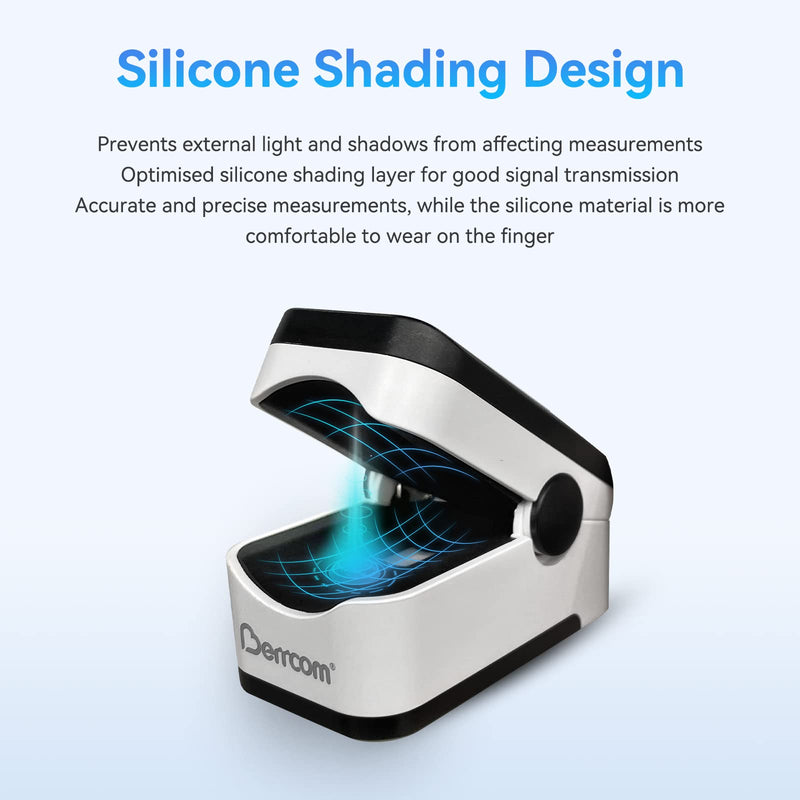 Berrcom Finger Pulse Oximeter for Adults, Accurate SpO2 & Pulse Rate Monitor with LED Display & Lanyard Included