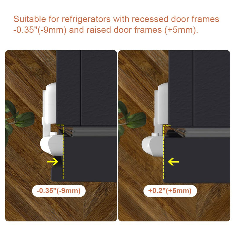 [Australia] - EUDEMON 1 Pack Updated Child Proof Refrigerator/Fridge/Freezer Door Lock Apply to Max 1"(25mm) Sealing Strip for Toddlers and Kids, no Tools Need or Drill (White) White 