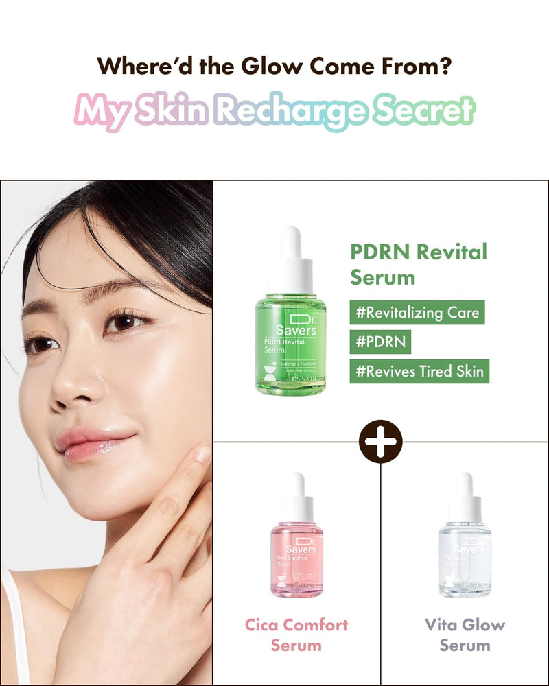 It'S SKIN Dr.Savers Vitamin Glow Face Serum 1.01 fl.oz, Vitamin Complex Derma Serum, Lightweight, Glowing, Radiant Skin, Reduce Dark Spots, Uneven Skin Tone, Niacinamide, Personalized Korean Skincare Vita Glow 1.01 Fl Oz (Pack of 1)