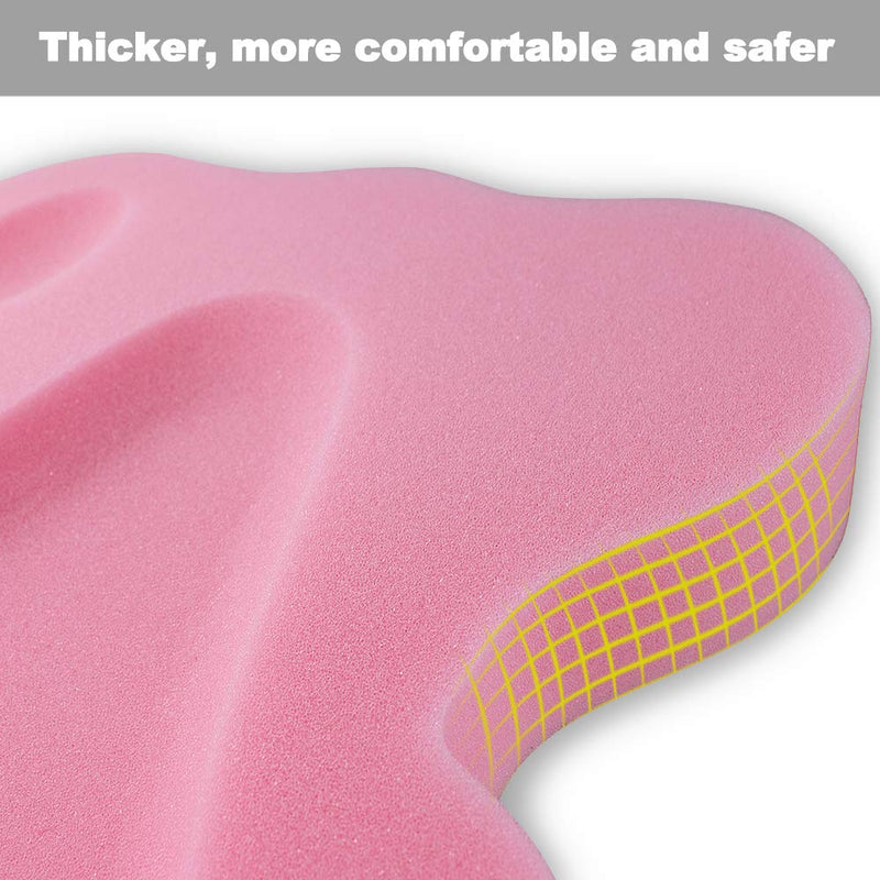 HALLO Soft Infant Bath Sponge Skid Proof Baby Bath Mat Newborn Odor Free (Pink) Pink