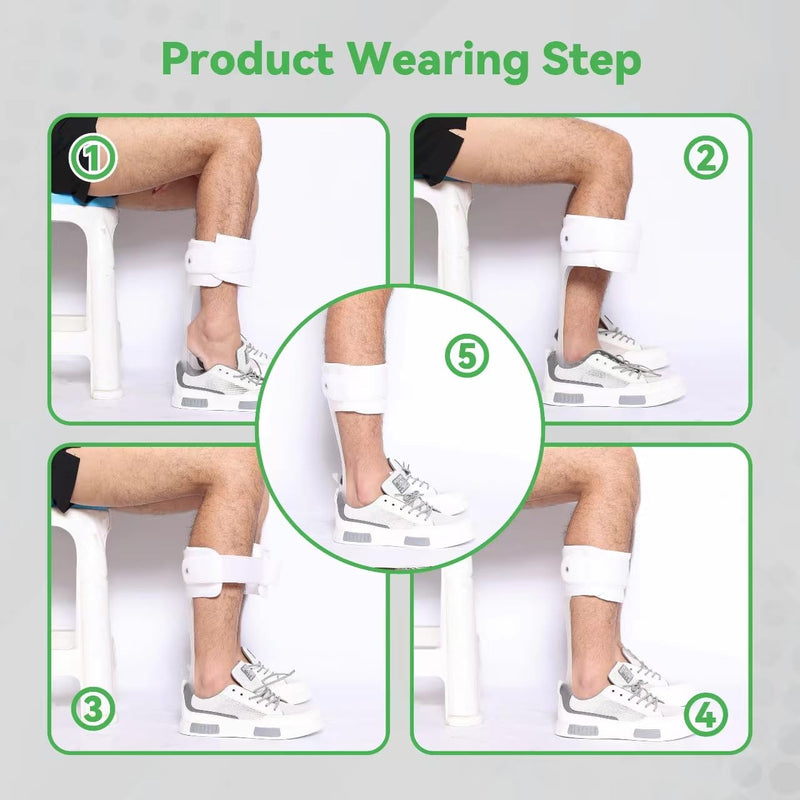 Orthomen Ankle Foot Orthosis Support - AFO Splint - Drop Foot Brace (M-Left)