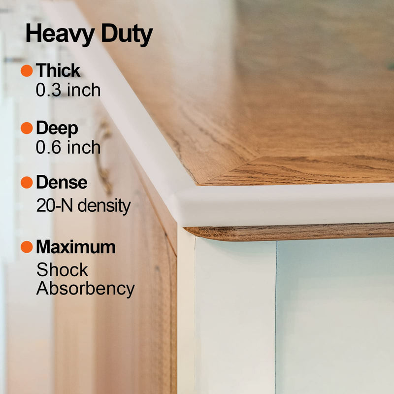 [Australia] - Baby Proofing Edge and Corner Guards, Safety Furniture Bumper with 3M Double-Sided Tape,16.40ft Edge + 4 Pre-Taped Corners Baby Corner Protector for Fireplace, Table, Stair, Cabinet (Beige White) Beige 