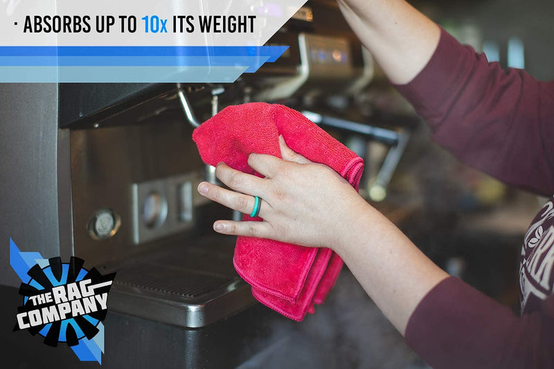 [Australia] - The Rag Company - All-Purpose Microfiber Terry Cleaning Towels - Commercial Grade, Highly Absorbent, Lint-Free, Streak-Free, Kitchens, Bathrooms, Offices, 300gsm, 12in x 12in, Grey (12-Pack) 