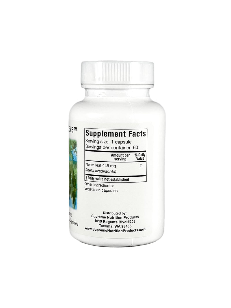 [Australia] - Supreme Nutrition Melia, 60 Pure Powdered Neem Leaf Vegetarian Capsules 
