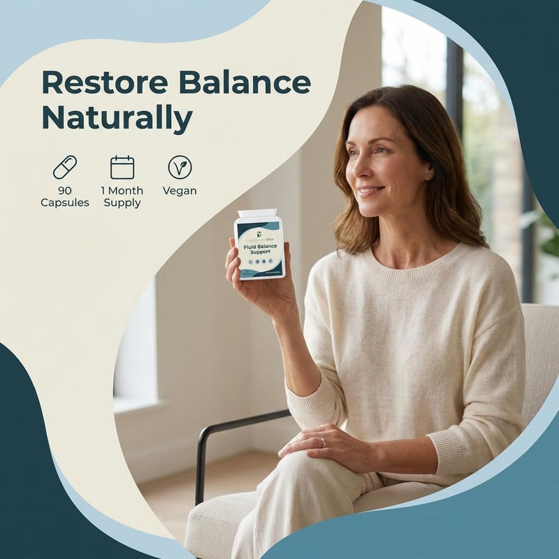 Water Retention Tablets for Women - Water Tablets for Fluid Retention - Detox and Debloat - 90 Capsules for Swollen Ankles, Feet and Legs - Natural Bloating Relief Including Magnesium Citrate, Alfalfa