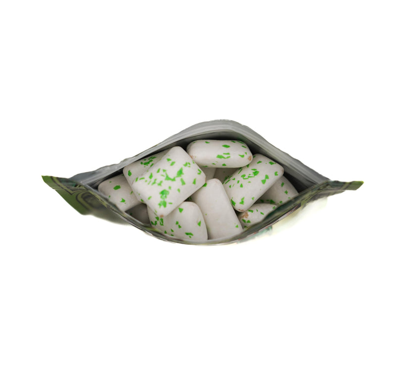 Glacier Green | Spearmint Flavor, Caffeine Gum, L-theanine, Taurine, Vitamin B12 and B6. Pouch (1) 1