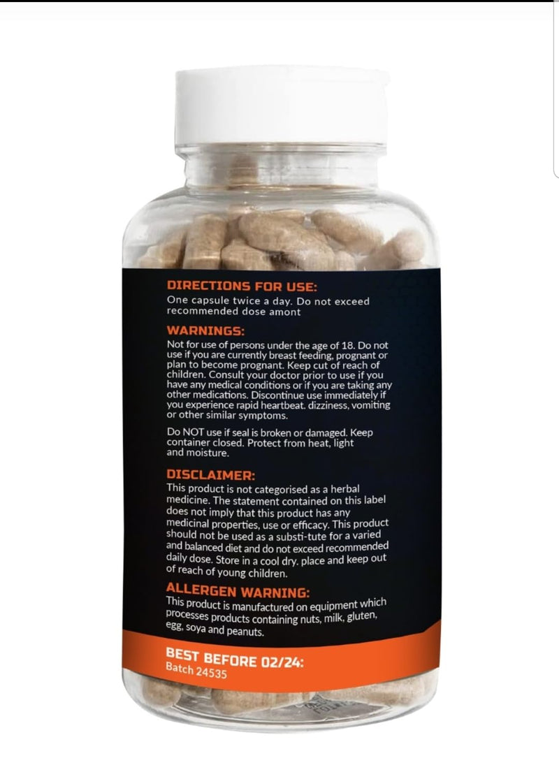 Turkesterone 60 caps 500mg Daily - Natural Anabolic Supplement for Enhanced Muscle Growth and Performance- Boost Circulation, Performance & Muscle Recovery - Pure Active Ingredient