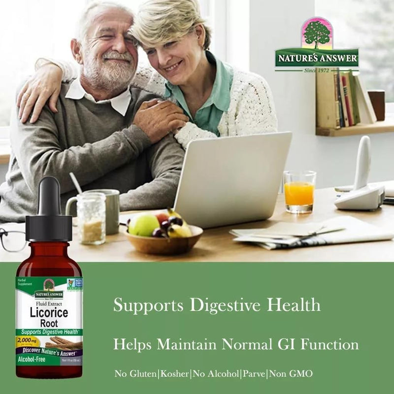 [Australia] - Nature's Answer Licorice Root | Herbal Supplement | Supports Digestive Health | Non-GMO & Kosher | Alcohol-Free, Gluten-Free & Vegan 1oz 1 Fl Oz (Pack of 1) 