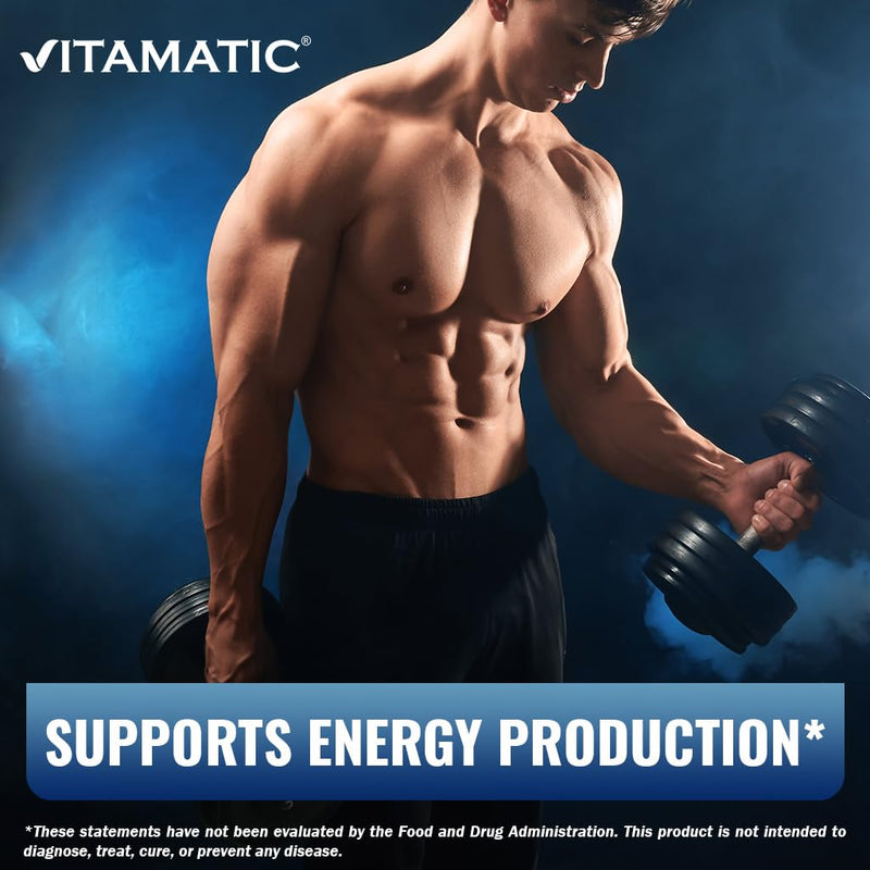 Vitamatic L-Theanine 200mg with Caffeine 100mg 120 Vegetarian Tablets - Nootropic Supplement for Focused Energy