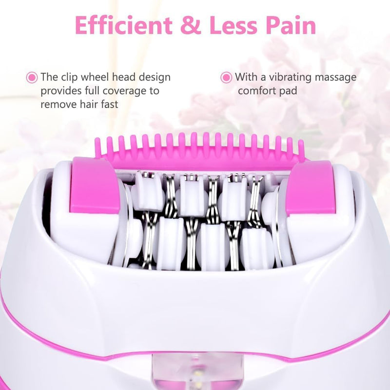 [Australia] - Epilator for Women, Smooth Glide Epilator Facial Hair Remover for Women with 2 Speed & LED Light, Electric Facial Hair Removal Suitable for Face, Bikini Areas, Underarms, Arms, Legs 
