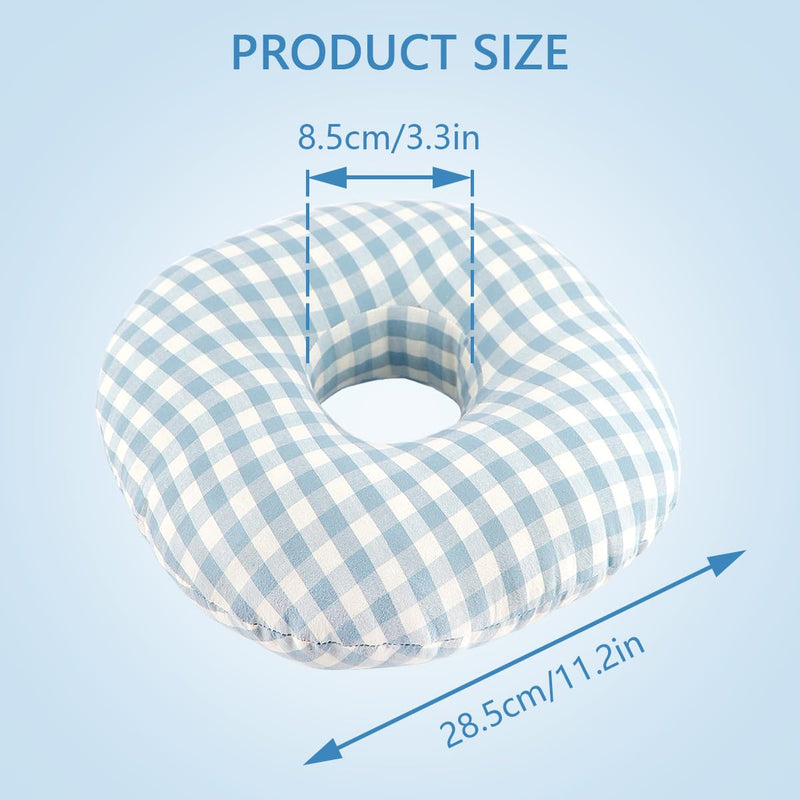 [Australia] - Donut Pillow Ear Piercing Pillow O Shaped Sleeping Pillow Removable Pillowcase Soft Round Ear Cushion Hollow Ear Hole Pad Side Sleeper Pillow 