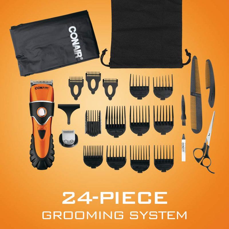 [Australia] - ConairMAN The Chopper, Hair Clippers for Men, 24-piece Hair Clipper with Mustache and Beard Trimmer 
