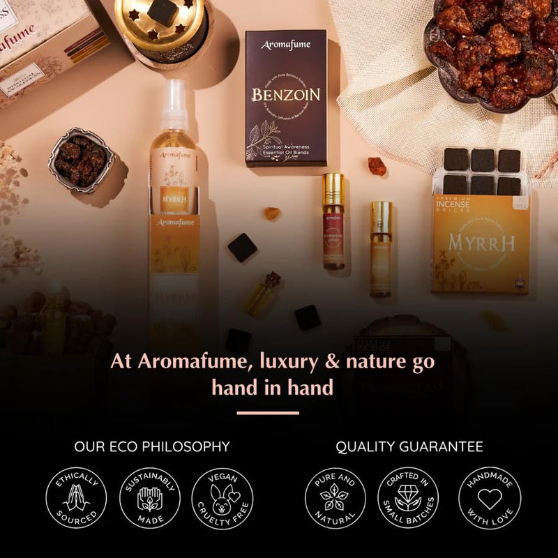 Aromafume Spiritual Awareness Resin Air Freshener Spray Gift Set, 5x50ml | Frankincense, Benzoin, Copal, Frankincense & Myrrh | Made with Pure Extracts | Non-Alcoholic, Non-Toxic & Vegan