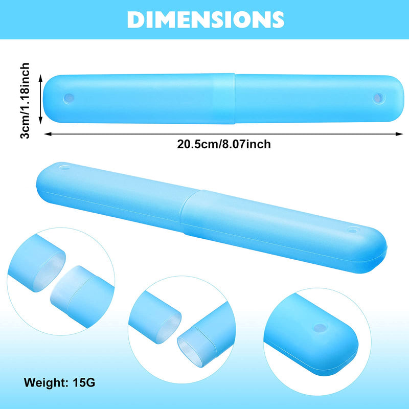 [Australia] - 40 Pieces Travel Toothbrush Holder Case Portable Plastic Pencil Case Holder Toothbrush Carrier Cover Case Bulk Toothbrush Storage Containers for Traveling School Camping Bathroom Business, 7 Colors 