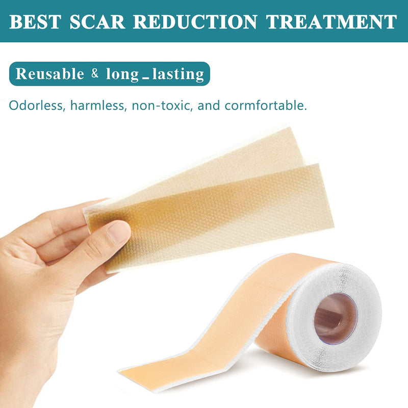 [Australia] - Silicone Scar Sheets, Silicone Scar Sheets, Silicone Scar Tape, Professional Silicone Scar Tape, (1.6" x 60")-1.9M, for Scars Through C Section, Ultra Thin, Flexible, for All Skin Types 