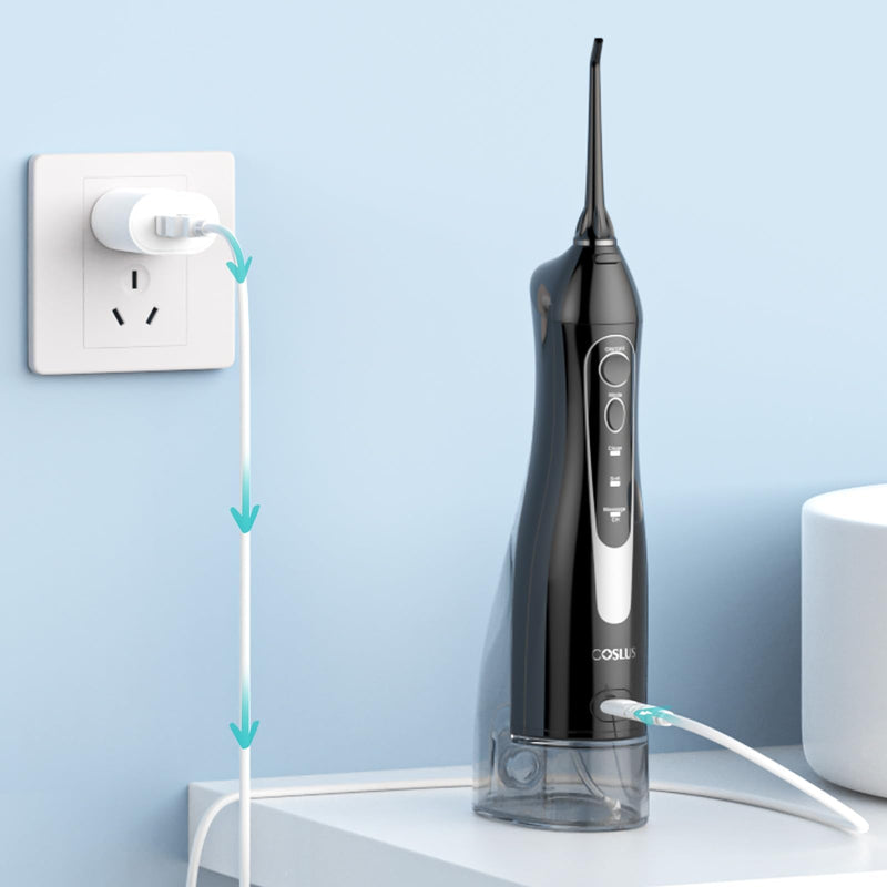 [Australia] - COSLUS Original Water Flosser Charger: Replacement Charger Compatible with Aquasonic, Nicwell, Oralfree, Nicefeel, Hangsun, Tovendor Figure-8 Charging Water Flosser, Durable Dental Pick Charger Cord USB A 