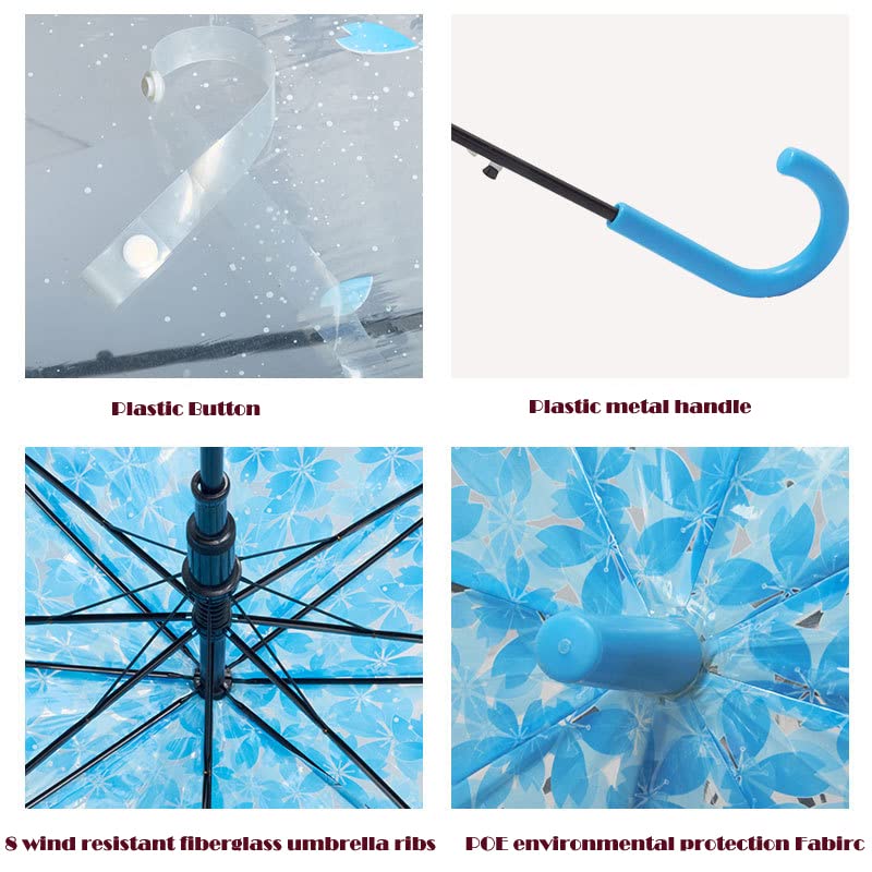 Cherry Blossoms Umbrella Cute Transparent Bubble Umbrella Clear