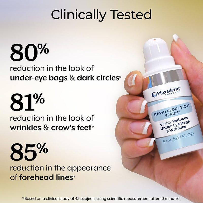 [Australia] - Plexaderm Rapid Reduction Eye Serum - Advanced Formula Anti Aging Visibly Reduces Under-Eye Bags, Wrinkles, Dark Circles, Fine Lines & Crow's Feet Instantly Instant Wrinkle Remover for Face 