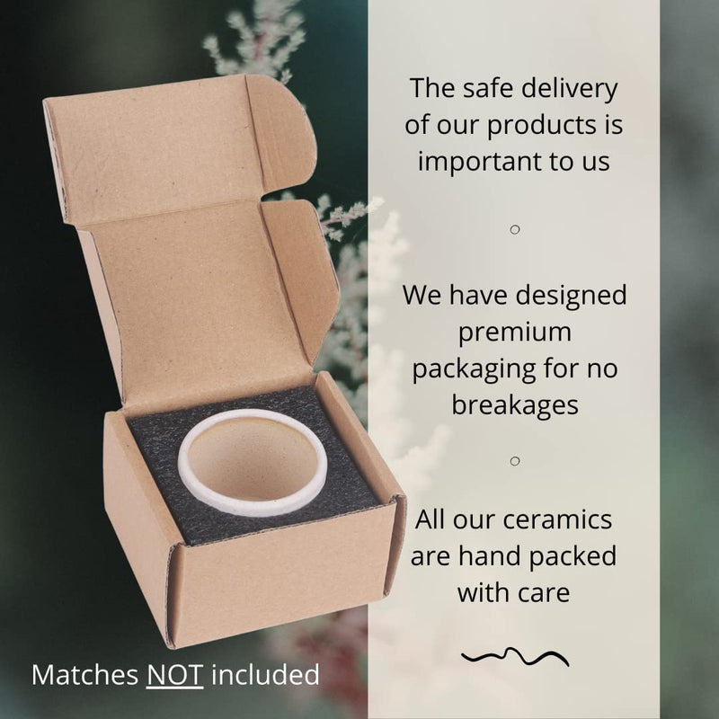 [Australia] - Match Holder with Striker | Cute Ceramic Match Jar - Perfect for Candles Matches or Bathroom Decor | Australian Designer | Lights All Matches | Extra 4 Striker Papers | Matches NOT INCL. 