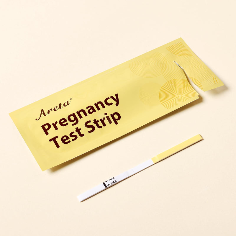 Areta HCG Pregnancy Test Strips: 25 Bulk hCG Tests | Highly Accurate and Rapid Results, Early Detection Before Missed Period, Expiration Date 12/31/2026