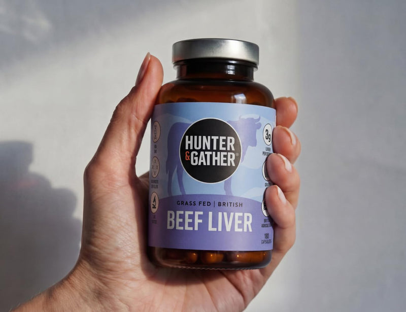 Hunter & Gather Beef Liver Capsules 180 | 100% British Grass-Fed | Freeze-Dried Whole Food Supplement | No Fillers, Binders or Synthetic Vitamins | Nose-to-Tail Nutrition | 30 Servings