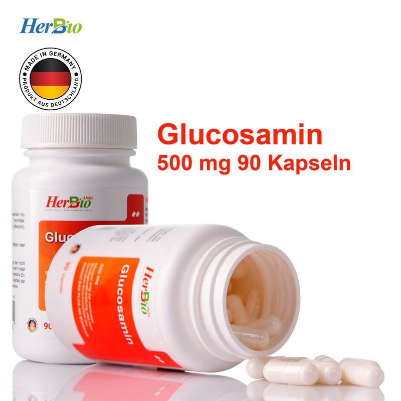 [Australia] - High-dose glucosamine vegan capsules - 90 pieces - GMO-free - Supply for 3 months - 500 mg per daily dose - No additional ingredients - Laboratory tested. 