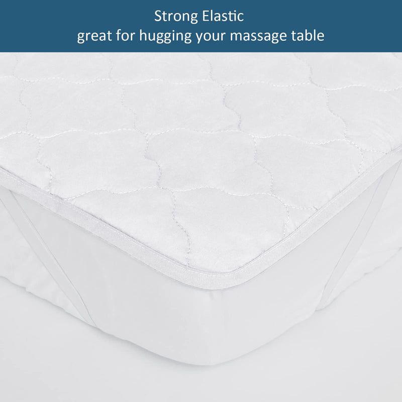 [Australia] - 2-Piece Waterproof Massage Table Sheet Set, Extra Soft, Cushy, for Massage Tables, Includes Massage Fitted Sheet and Face Rest Cover, White 