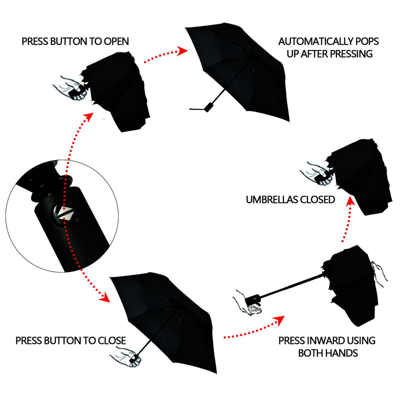 JIPONI Travel Umbrella Personalized Automatic Folding Umbrellas Windproof UV Proof Sun Rain Umbrella 3 Rooster