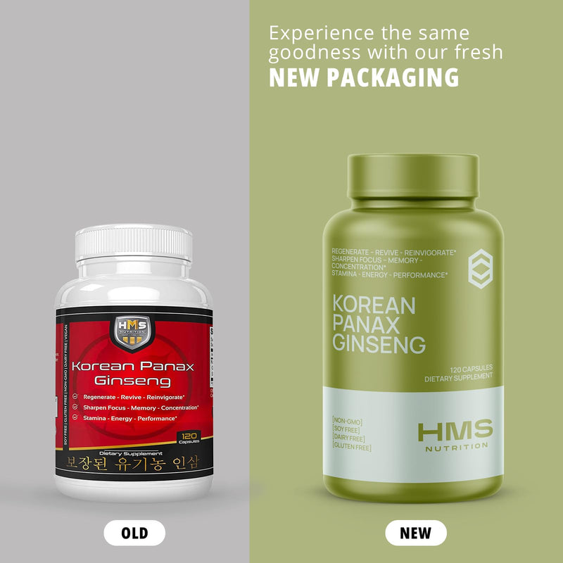 [Australia] - Certified Organic 2000mg Korean Red Panax Ginseng 120 Vegan Capsules Super Strength Extract - High Ginsenosides Supports Energy, Stamina, Performance and Mental Health 