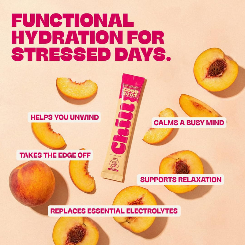 Chill Electrolytes Unwind Hydration, 26 x Premium Electrolyte Drinks, Mixes & Convenient Electrolyte Sachets for De-Stress Hydration, Energy Stress Rehydration Sugar Free (Lemonade) Lemonade