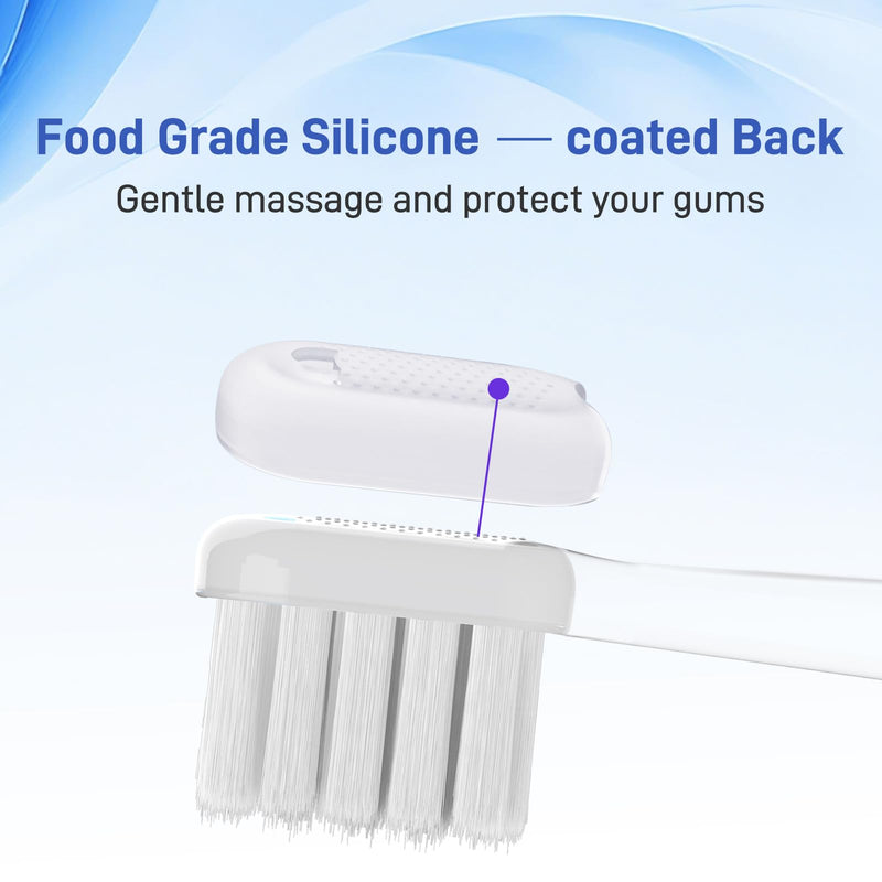 Toothbrush Heads Replacement Compatible with Laifen Wave Electric Toothbrush, Gum Care - Transparent, 10 Pack