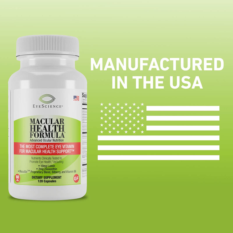 [Australia] - EyeScience Macular Health Beyond AREDS2 Formula, Advanced Ocular Vitamin - Containing Lutein, Zeaxanthin, Bilberry, and Vitamins C, D, E, and B6 (60 Day Supply) 1 