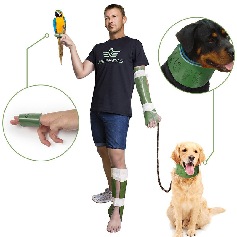 Splints -Medical Splint Roll Fold Finger Splint 3 Piece for Neck, Leg, Knee, Foot, Wrist, Hand, Arm Injuries … (Green) Green