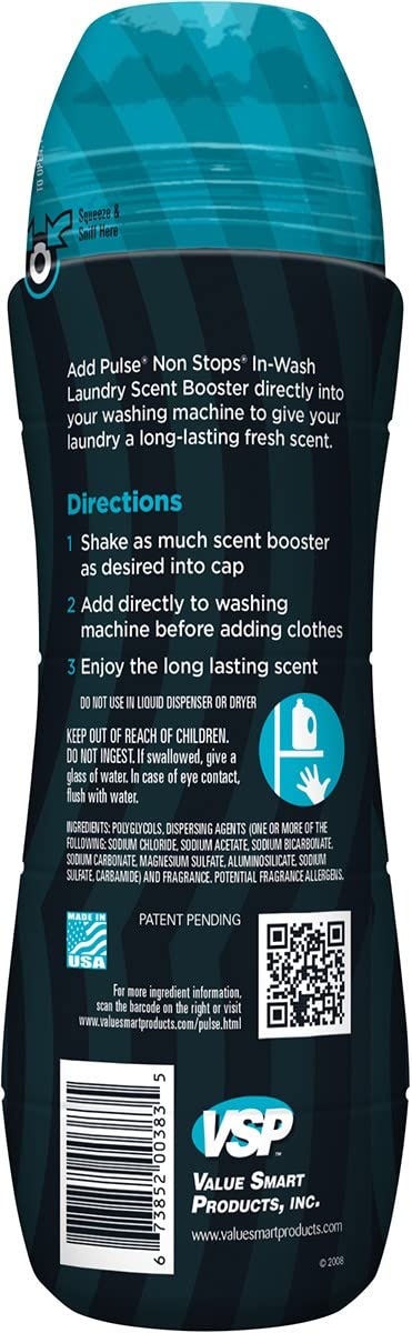 [Australia] - PULSE Non Stops Laundry Scent Boosters - Fresh Scent - Scent Boosting Beads - Long Lasting Fragrance (20.1 oz) 