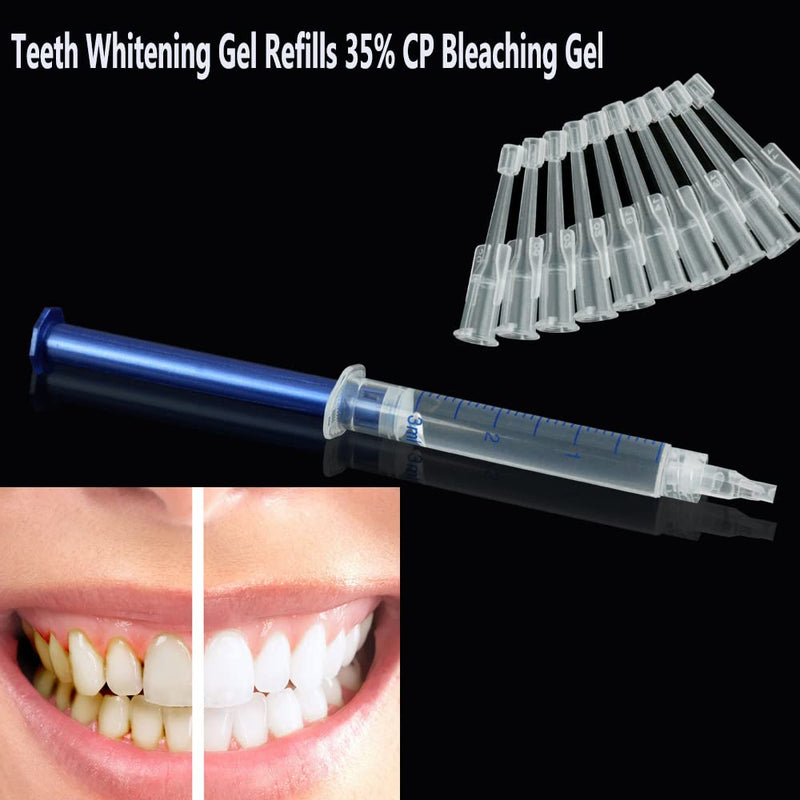 [Australia] - 10PCS 3ML Teeth Whitening Gel Syringes Refills 35% CP Bleaching Gel, Tooth Whitener Gel Kit 
