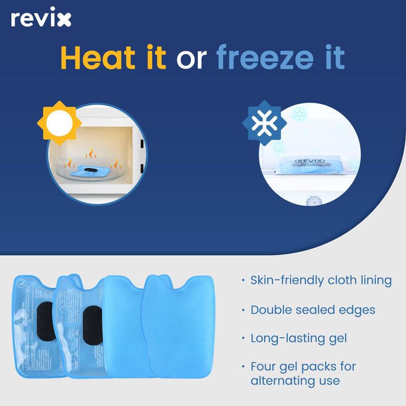 [Australia] - REVIX Wisdom Teeth Ice Pack Head Wrap with 3D Sewing Face Ice Pack for Oral Surgery, TMJ, Tooth Extraction & Tonsillectomy Recovery, Extra Snug Fit with 4 Hot Cold Gel Packs Reusable, Black 
