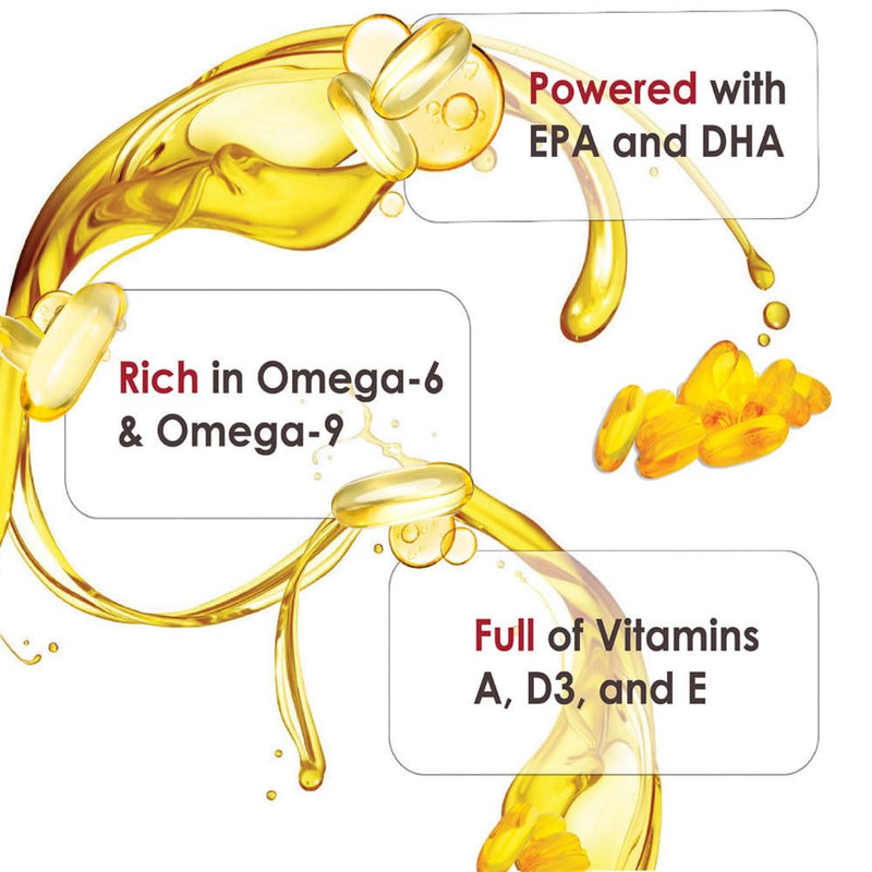 Omega-Caps Extra Strength for Large Breeds-Vet Formulated for Healthy Radiant Skin & Coat While Reducing Excess Shedding. Contains Omega 3 for Immune System Support, Easy to Dose, 60 Soft Gel Capsules 60 Caps - PawsPlanet Australia
