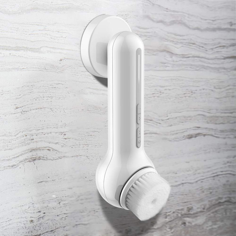 Face Scrubber Exfoliator, TOUCHBeauty Upgraded Rechargeable Electric Facial Cleansing Brushes with 3 Brush Heads,360° Spin Rotation for Exfoliating, Massaging and Deep Cleansing, Waterproof