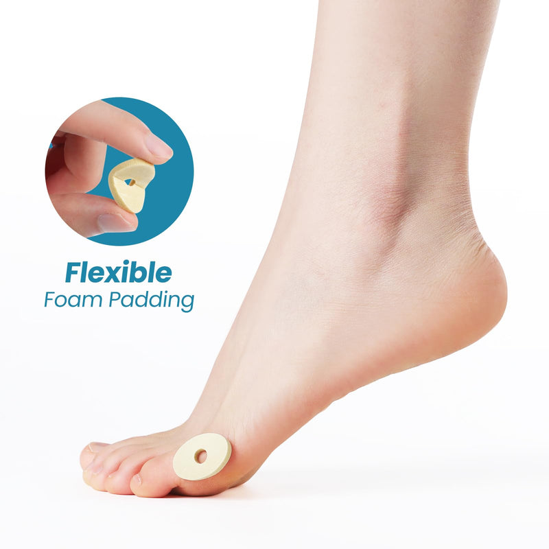[Australia] - Corn Cushions for Toes and Feet - Callus Cushions to Protect Sore Spots with Foam Padding - Self-Stick Adhesive Pads - Relief Pain, Pressure and Friction from Shoes, Long Lasting (45 Count) 45 Count (Multi-Size) Beige 