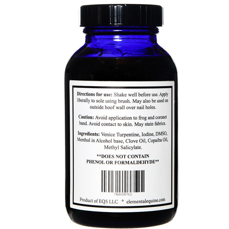 Elemental Equine Sole Salvation 8oz Sole Paint for Horses with Sore Soles, Bruising, Strengthening Thin Soles, Quarter Cracks and General Preventative Hoof Maintenance - PawsPlanet Australia