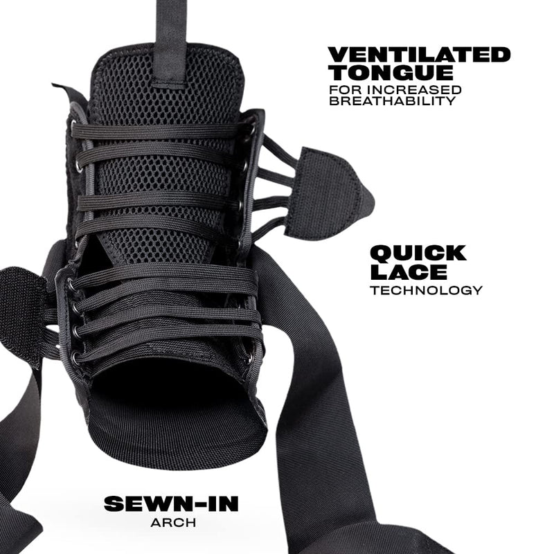 Space Brace 2.0, Quick Lace Up Ankle Brace - Single | For Basketball, Bmx, Mtb, Running and Skateboarding! Ankle Wrap for Men, Women & Children | Made for Sports | Medium