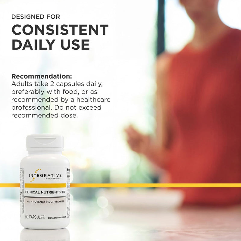 Integrative Therapeutics Clinical Nutrients HP - Daily Multivitamin with Antioxidant Support* - No Added Iron - Easy to Swallow - 60 Count (Pack of 1) 60 Count (Pack of 1)