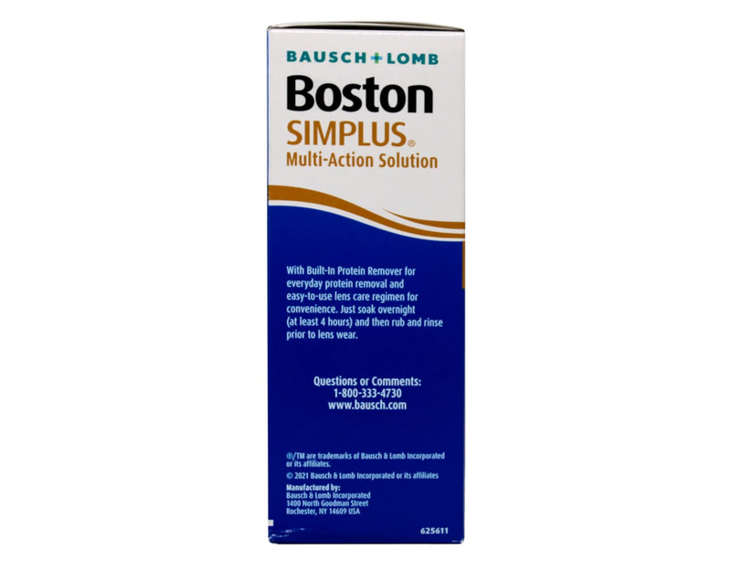 Bausch & Lomb Boston Simplus Multi-Action Solution, 3.5 OZ (Pack of 4)