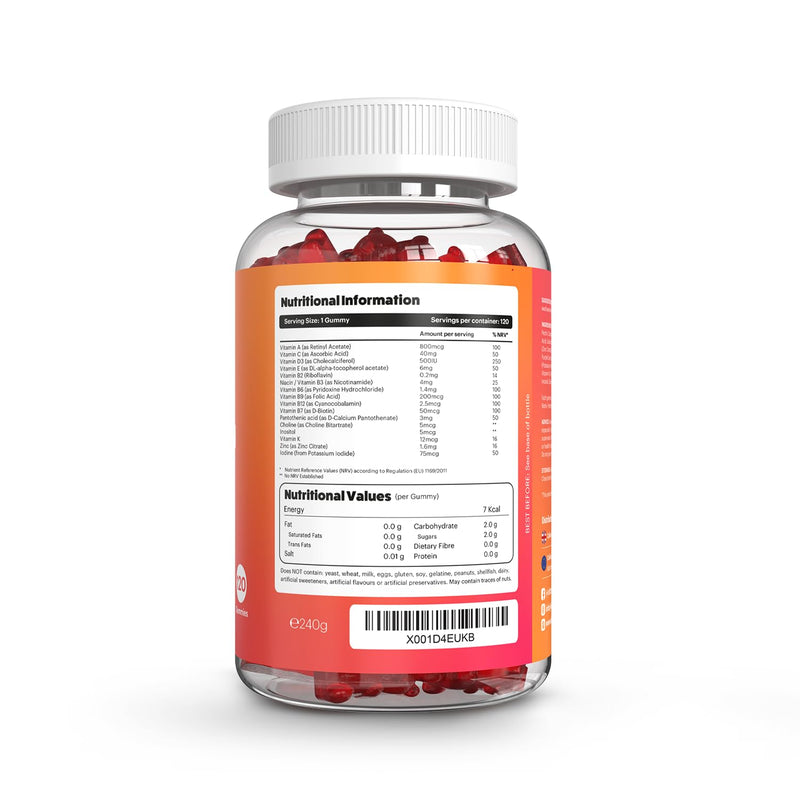 Vitammies Vegan Kids Vitamins | Kids Multivitamin Gummies | 4 Month Supply | 16 Essential Nutrients | Vitamin C, A, D3, B2, B6, B12, E, K, Biotin, Iodine, Zinc & More | Non-GMO | Chewable | GMP Kids Multivitamins Gummies