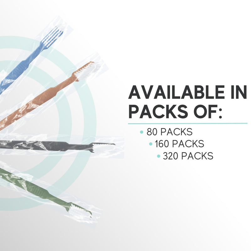 [Australia] - Avistar 40 Prepasted Disposable Toothbrushes Individually Wrapped - Single Use Pre Pasted Disposable Toothbrushes with Toothpaste Built in - Waterless Toothbrush for Travel, Guests, Hotel, & Camping 40 Count 