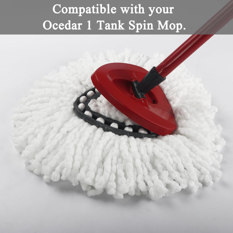 2 Pack Spin Mop Refill Replacement Head Compatible with Ocedar EasyWring Spinning Mop - Microfiber Mop Replace Heads 2